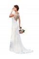 Sleeveless Bateau Neck Sheath Lace Sexy Wedding Dress Worcester