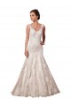 Sleeveless V-Neck Mermaid Tulle & Lace Bridal Wedding Dress Worcester