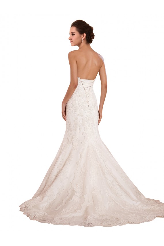 Sleeveless Sweetheart Mermaid Lace Sexy Wedding Dress Worcester