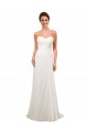 Sleeveless Sweetheart Sheath Soft Chiffon Wedding Gowns Worcester