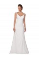 Sleeveless V-Neck Sheath Soft Chiffon Wedding Dress Worcester