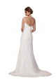 Sleeveless V-Neck Sheath Soft Chiffon Wedding Dress Worcester