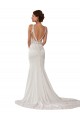 V-Back Sleeveless High Neck Sheath Lace Modern Wedding Dress Worcester