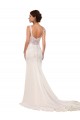 Sleeveless V-Neck Mermaid Lace & Stretch Crepe Sexy Wedding Dress Worcester