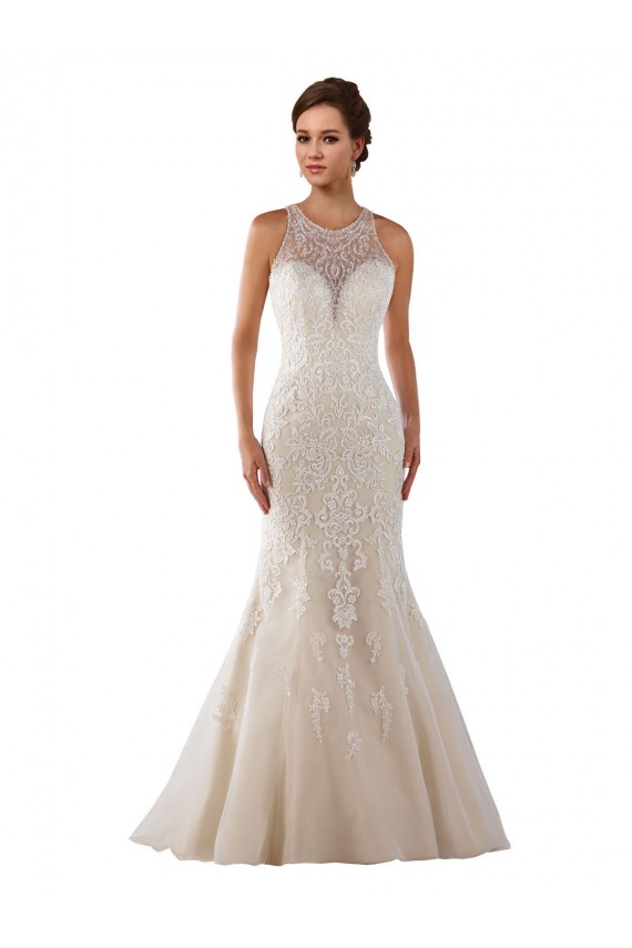 Sleeveless Sweetheart Mermaid Lace Bridal Gown Worcester