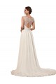 Keyhole Back Sleeveless Sweetheart Sheath Soft Chiffon Wedding Dress Worcester