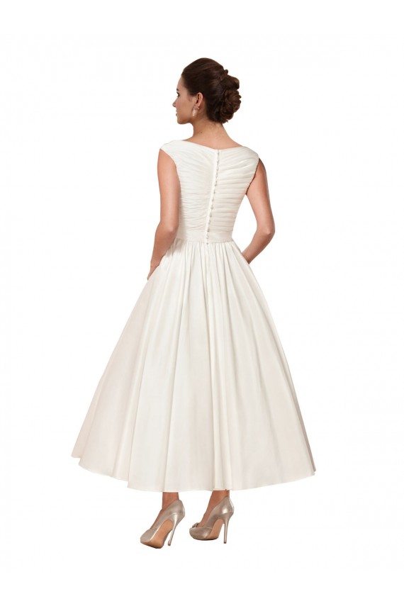 Sleeveless V-Neck A-Line Satin Wedding Dress Worcester
