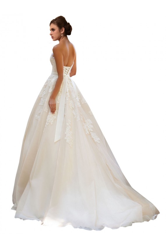Sleeveless Sweetheart Ball Gown Tulle & Lace Wedding Dress Worcester