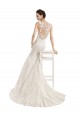 Sleeveless Illusion Neck Mermaid Lace Wedding Dress Worcester
