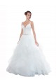Sleeveless Spaghetti Straps Ball Gown Tulle Beach Wedding Dress Worcester