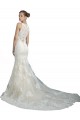 Sleeveless Illusion Neck Mermaid Tulle Beach Wedding Dress Worcester