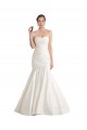 Low Back Sleeveless Strapless Mermaid Satin Beach Wedding Dress Worcester