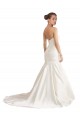Low Back Sleeveless Strapless Mermaid Satin Beach Wedding Dress Worcester
