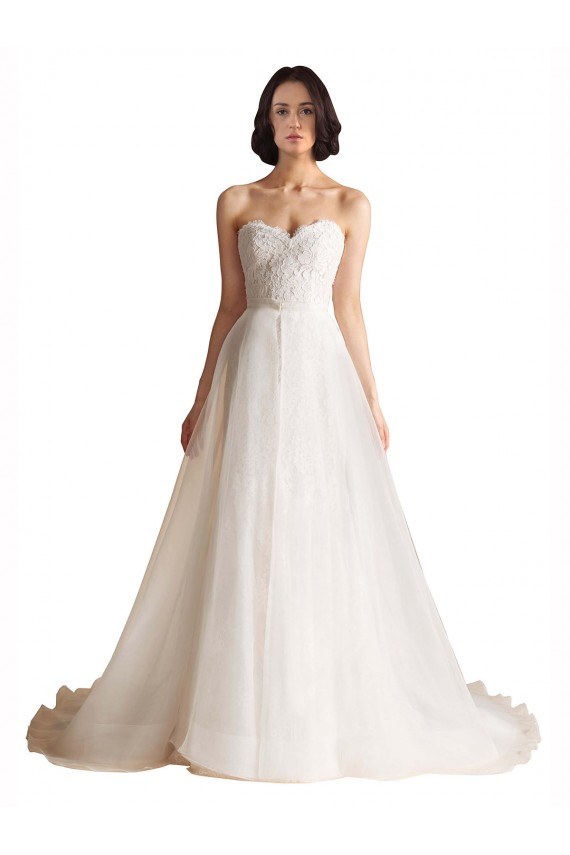 Low Back Sleeveless Sweetheart A-Line Tulle Bridal Wedding Dress Worcester