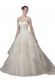 Low Back Sleeveless Scoop Neck Ball Gown Tulle & Lace Wedding Dress Worcester