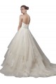 Low Back Sleeveless Scoop Neck Ball Gown Tulle & Lace Wedding Dress Worcester