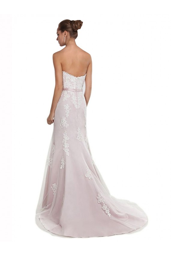 Sleeveless Strapless Mermaid Tulle & Lace Beach Wedding Dress Worcester