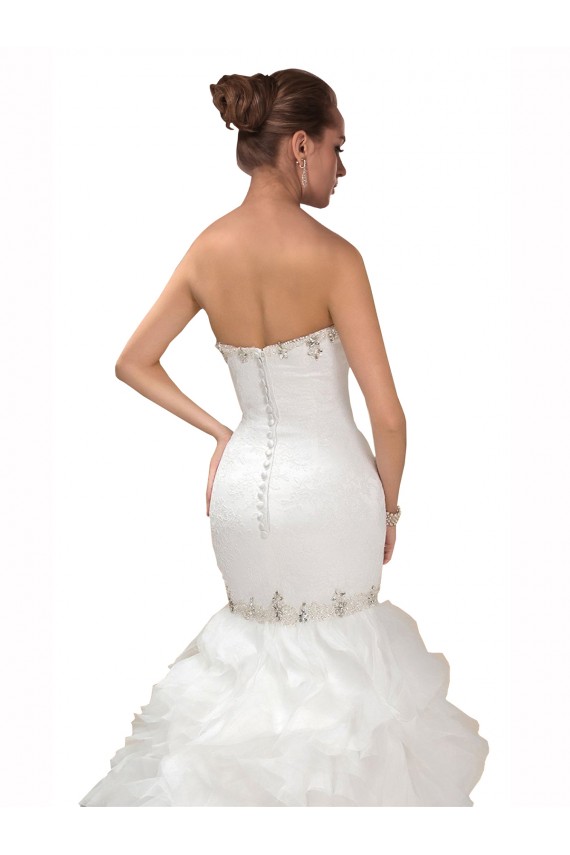 White Sleeveless Sweetheart Mermaid Tulle Wedding Dresses Worcester