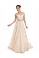 Sleeveless Off the Shoulder A-Line Lace Beach Wedding Dress Worcester