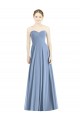 Dusty Blue Sleeveless Sweetheart A-Line Soft Chiffon Evening Dress / Bridesmaid Dress Worcester