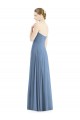 Dusty Blue Sleeveless Sweetheart A-Line Soft Chiffon Evening Dress / Bridesmaid Dress Worcester