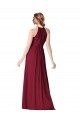 Burgundy Sleeveless Halter Neck A-Line Chiffon Evening Gowns / Bridesmaid Dresses Worcester