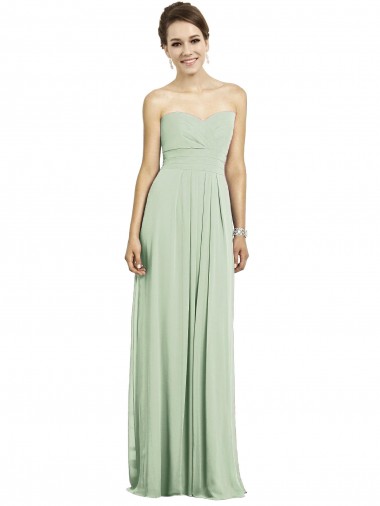 Sage Sleeveless Sweetheart A-Line Soft Chiffon Bridesmaid Dress Worcester