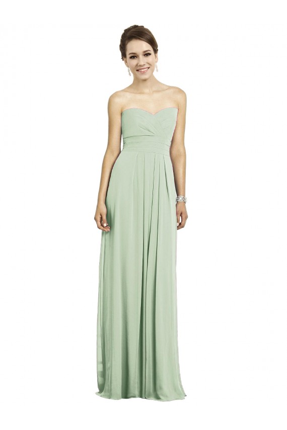 Sage Sleeveless Sweetheart A-Line Soft Chiffon Bridesmaid Dress Worcester