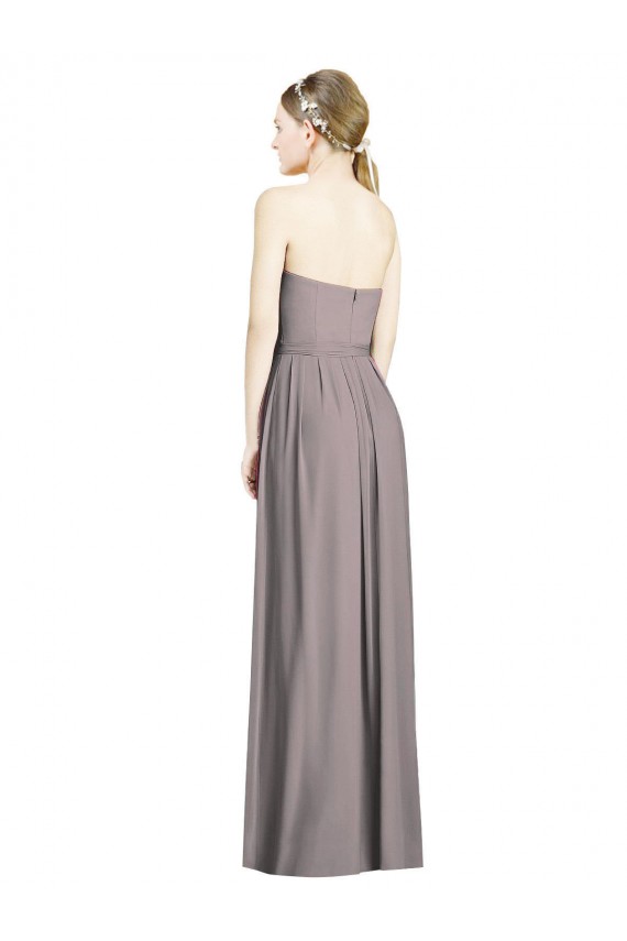 Dusty Rose Sleeveless Sweetheart A-Line Soft Chiffon Bridesmaid Dress Worcester