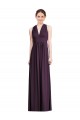 Grape Sleeveless V-Neck A-Line Soft Chiffon Bridesmaid Dress Worcester
