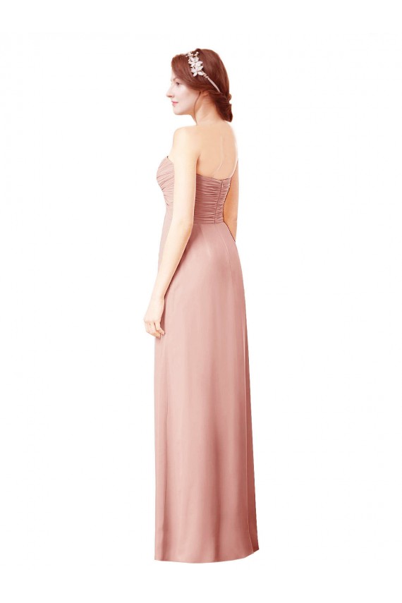 Bliss Pink Sleeveless Sweetheart A-Line Soft Chiffon Bridesmaid Dress Worcester