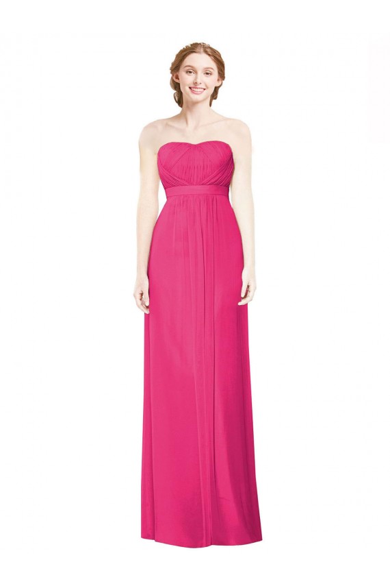 Azalea Sleeveless Strapless A-Line Soft Chiffon Bridesmaid Dress Worcester