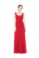 Red Sleeveless Sweetheart A-Line Chiffon Bridesmaid Dress / Evening Dress Worcester