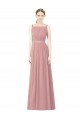 Dusty Pink Sleeveless High Neck A-Line Soft Chiffon Bridesmaid Dress Worcester