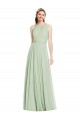 Sage Sleeveless Halter Neck A-Line Chiffon Bridesmaid Dress / Evening Dress Worcester