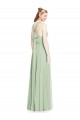 Sage Sleeveless Halter Neck A-Line Chiffon Bridesmaid Dress / Evening Dress Worcester