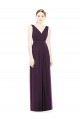 Grape Sleeveless V-Neck A-Line Chiffon Bridesmaid Dress / Evening Dress Worcester