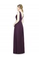 Grape Sleeveless V-Neck A-Line Chiffon Bridesmaid Dress / Evening Dress Worcester