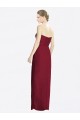 Burgundy Sleeveless Sweetheart Sheath Soft Chiffon Bridesmaid Dress Worcester