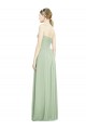 Criss Cross Back Sage Sleeveless Sweetheart A-Line Soft Chiffon Bridesmaid Dress Worcester