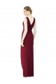 V-Back Sleeveless V-Neck Sheath Chiffon Bridesmaid Dress / Evening Dress Worcester