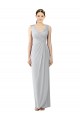V-Back Sleeveless V-Neck Sheath Chiffon Bridesmaid Dress / Evening Dress Worcester