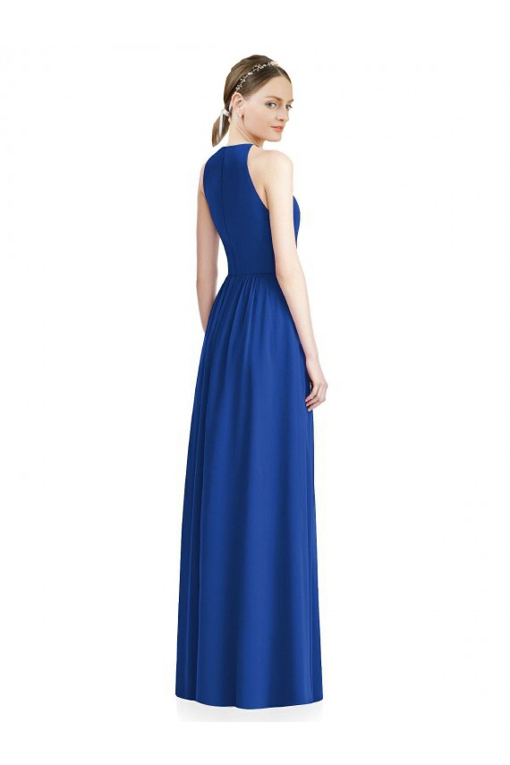 Silver Sleeveless Halter Neck A-Line Chiffon Bridesmaid Dress / Evening Dress Worcester