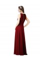 Sleeveless Halter Neck Sheath Soft Chiffon Bridesmaid Dress Worcester