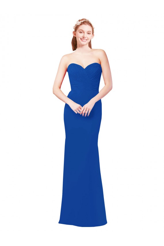 Sleeveless Sweetheart A-Line Chiffon Bridesmaid Dress / Evening Gowns Worcester