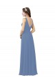 Sleeveless V-Neck Sheath Soft Chiffon Bridal Party Dress Worcester