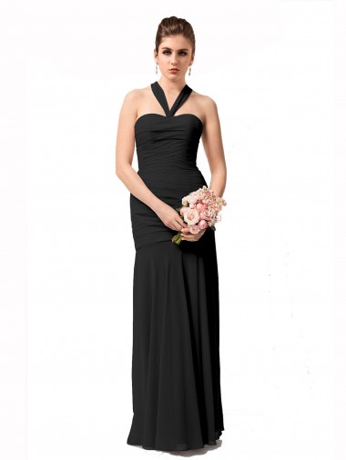 Sleeveless Halter Neck Mermaid Chiffon Bridesmaid Dress / Evening Dress Worcester
