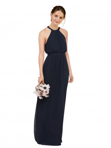 Sleeveless Halter Neck A-Line Chiffon Bridesmaid Dress Worcester