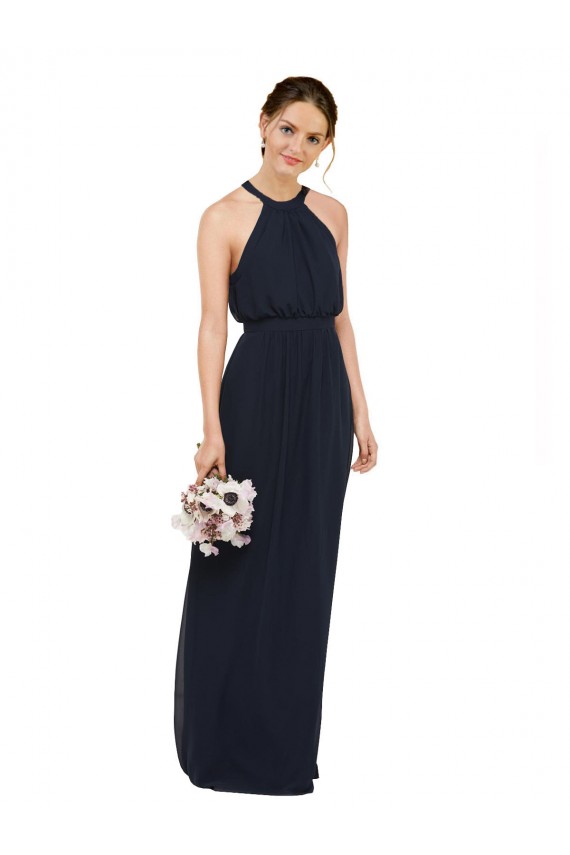 Sleeveless Halter Neck A-Line Chiffon Bridesmaid Dress Worcester
