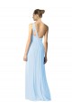 Light Sky Blue Sleeveless One Shoulder A-Line Soft Chiffon Bridesmaid Dress Worcester